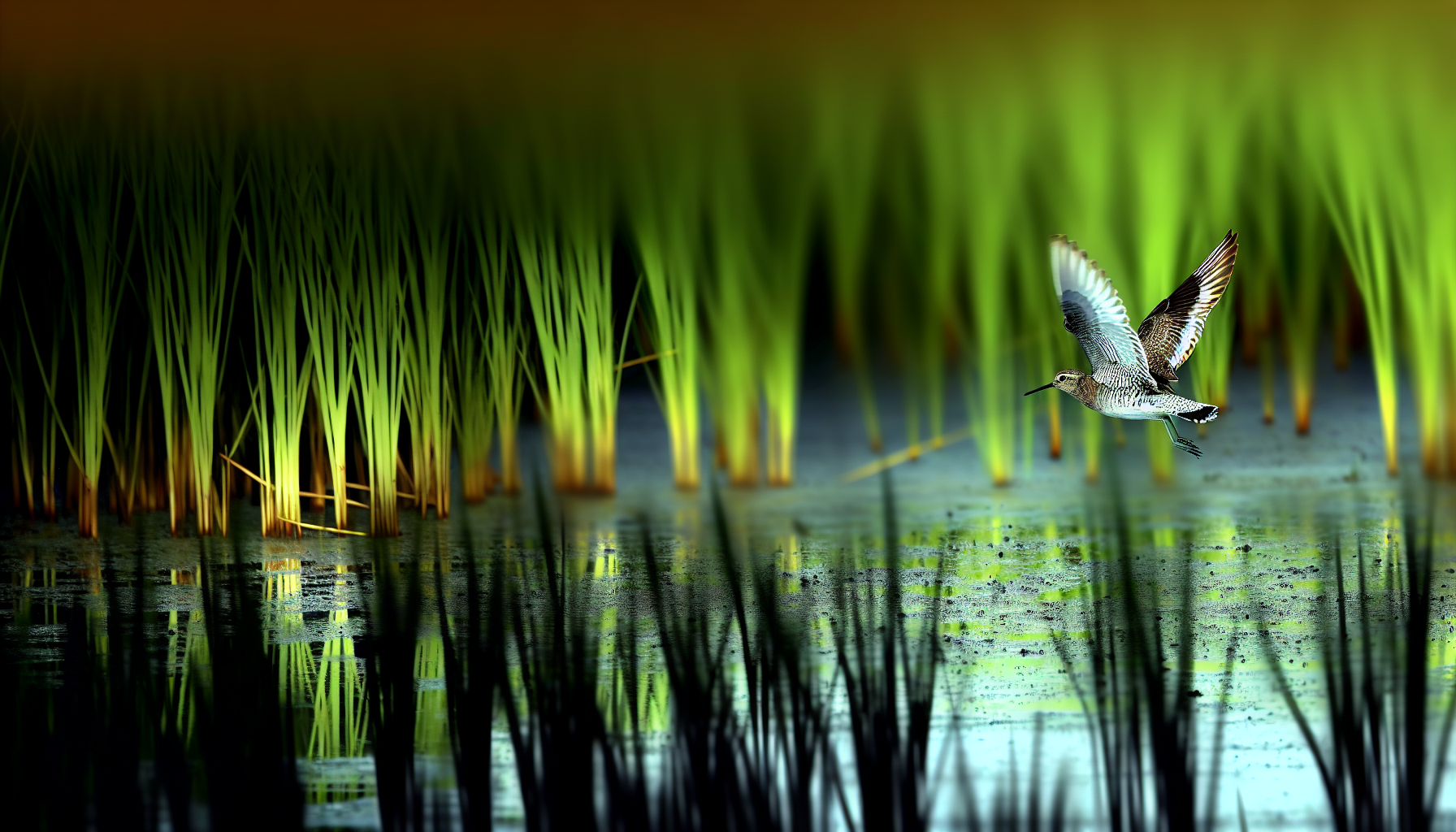 shorebird in natural habitat - AI generated illustration for article about Salton Sea Conservancy Board: Camila Bautista's Impact on Birding