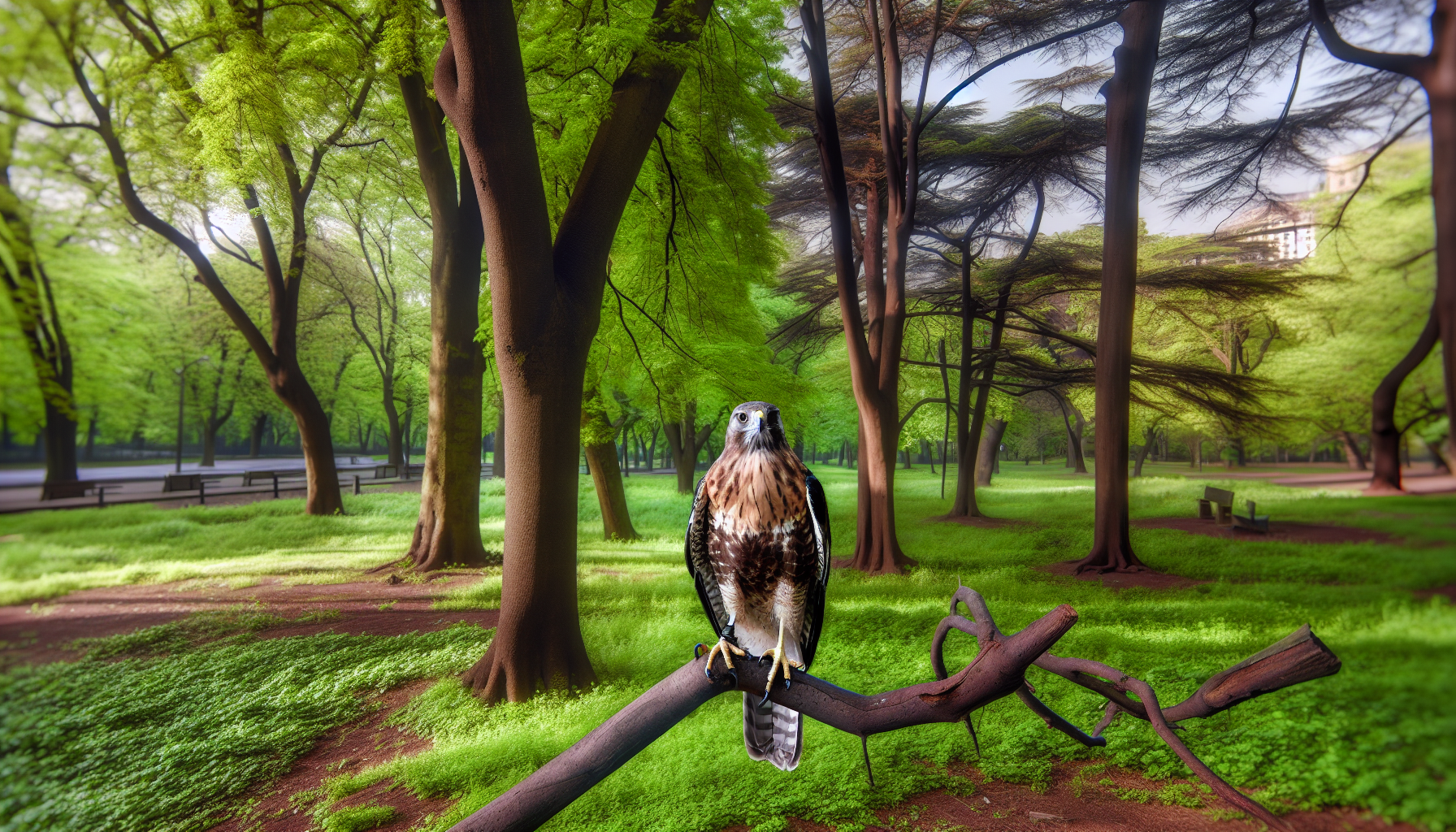 raptor in natural habitat - AI generated illustration for article about Vulture Haiku Contest: Urban Wildlife Education Through Poetry