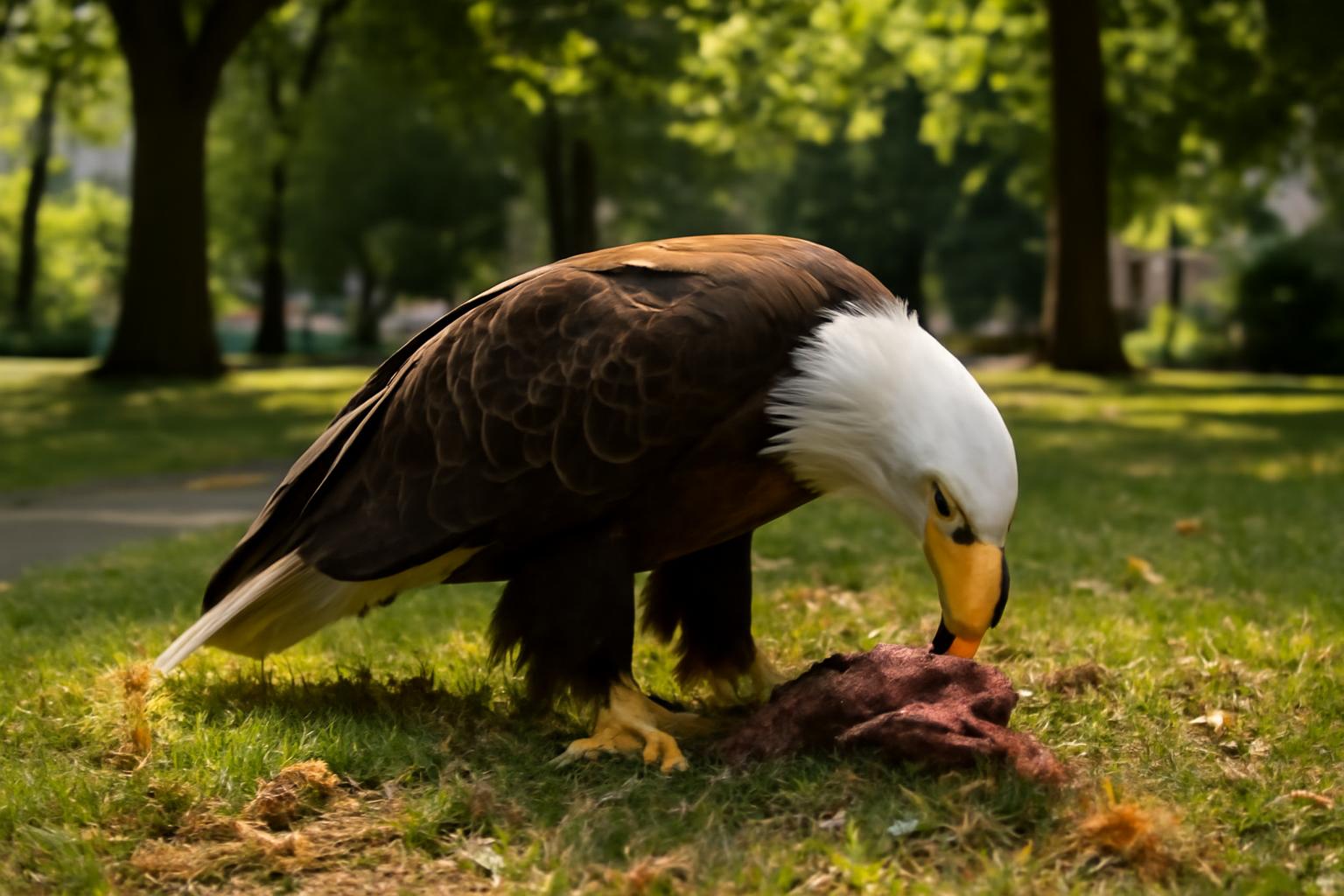 eagle in natural habitat - AI generated illustration for article about Native Plants and Bird Behavior: What Foragers Reveal