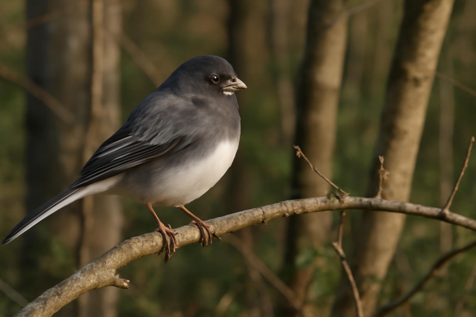 junco in natural habitat - AI generated illustration for article about Mill Grove: Where Audubon Perfected Bird Drawing from Life Technique