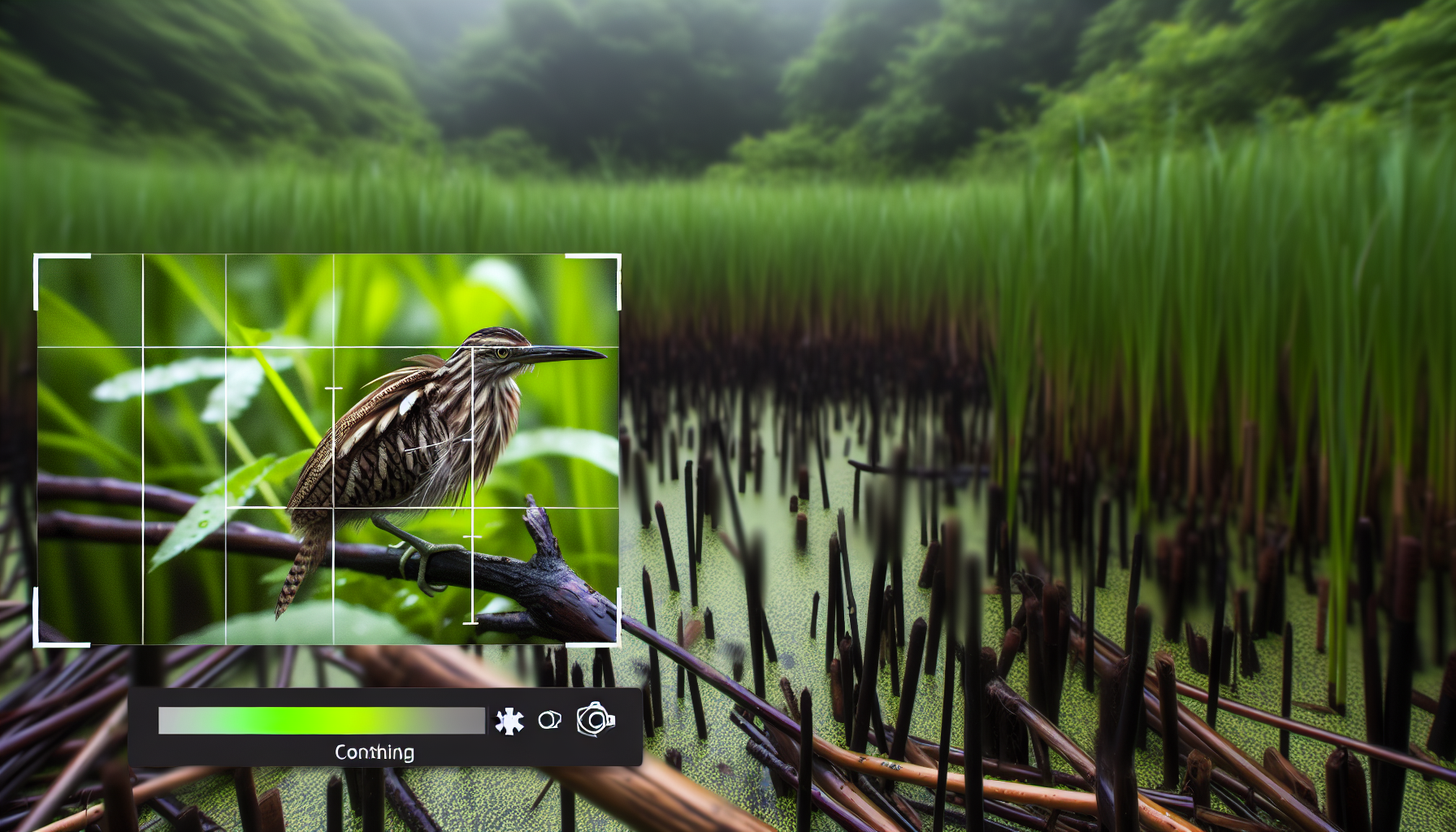 Bird in natural habitat - AI generated illustration for article about How Facilities Teams Enable Bird Conservation Success at Corkscrew Swamp