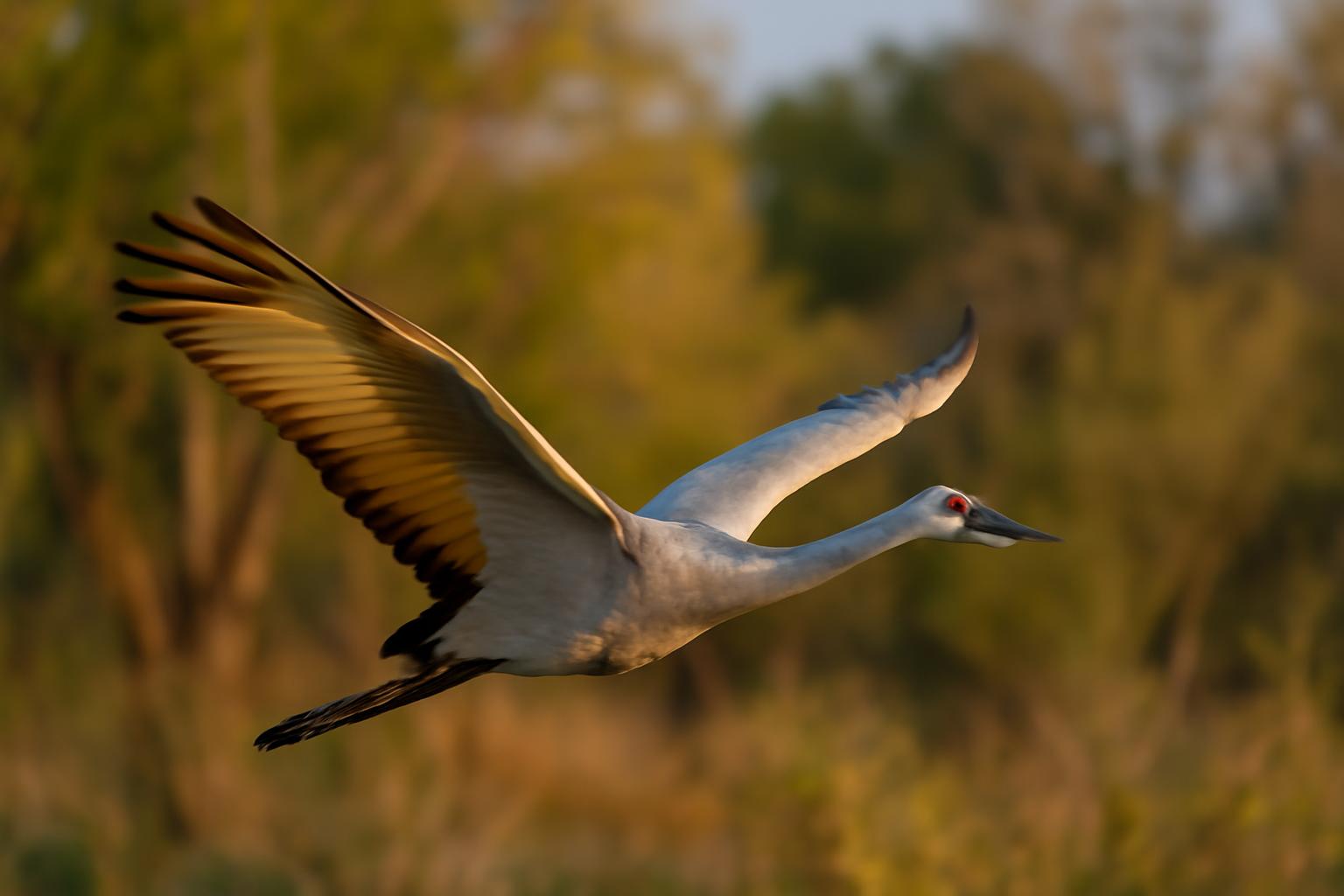 sandhill crane in natural habitat - AI generated illustration for article about Sandhill Crane Roost Behavior: What the Platte River Reveals