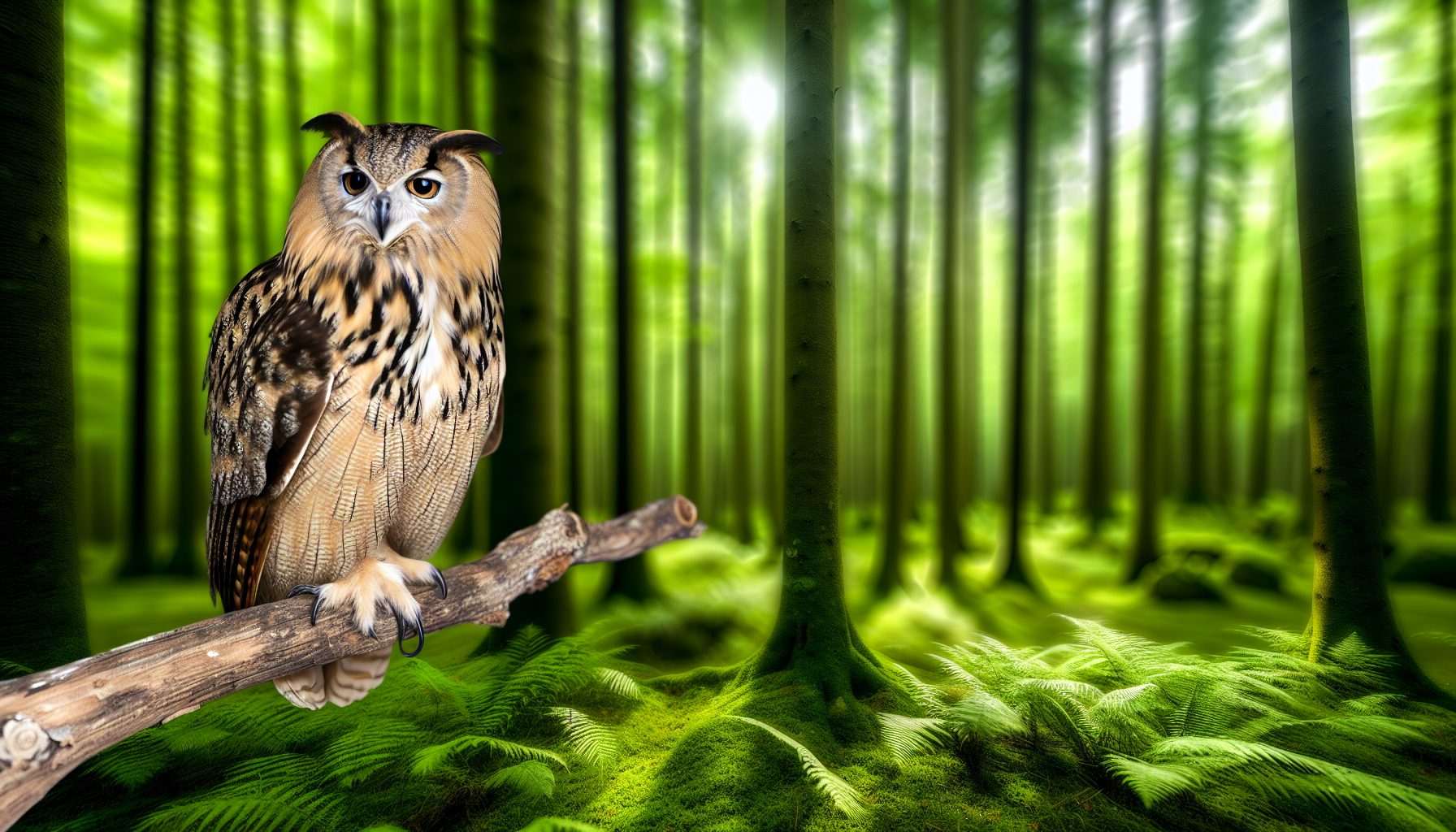 owl in natural habitat - AI generated illustration for article about American Woodcock Habitat Success: Indigenous Management Techniques
