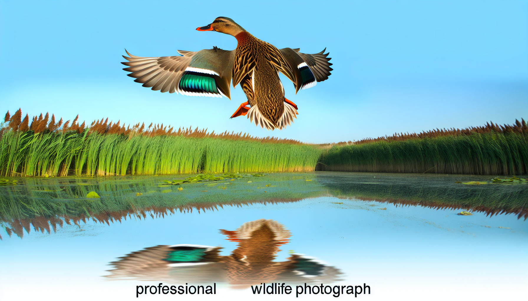 duck in natural habitat - AI generated illustration for article about Habitat-Based Bird ID: Wood Ducks, Cardinals & Hummingbirds Guide