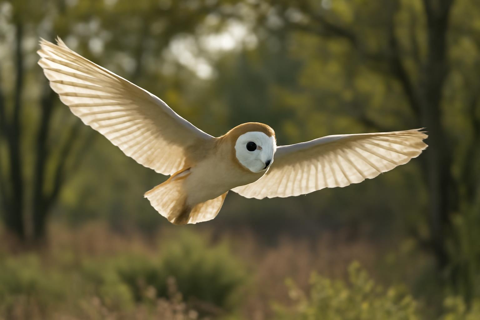 owl in natural habitat - AI generated illustration for article about Barn Owl & Wood Duck Field ID Guide for Breeding Bird Atlas Surveys