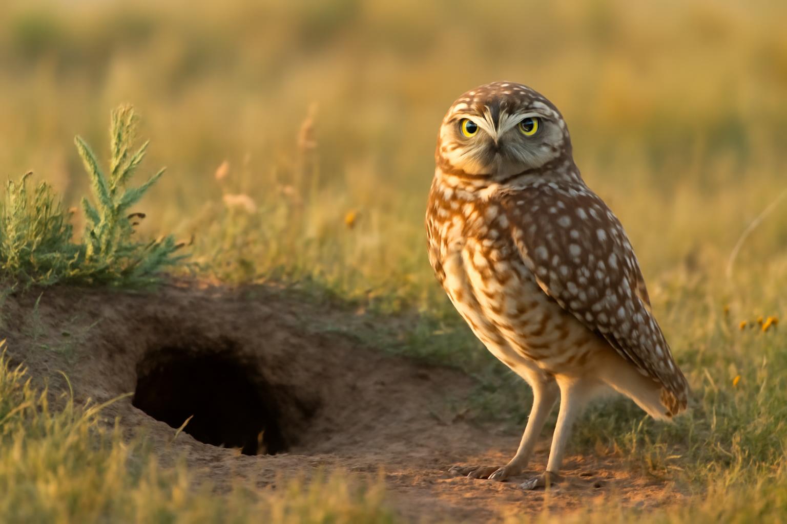 owl in natural habitat - AI generated illustration for article about Four Birds That Reward a Slower Look