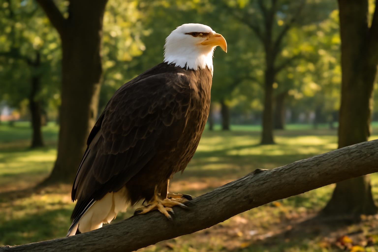 eagle in natural habitat - AI generated illustration for article about Bald Eagle, Northern Flicker & Mallard: Farm Country Field ID