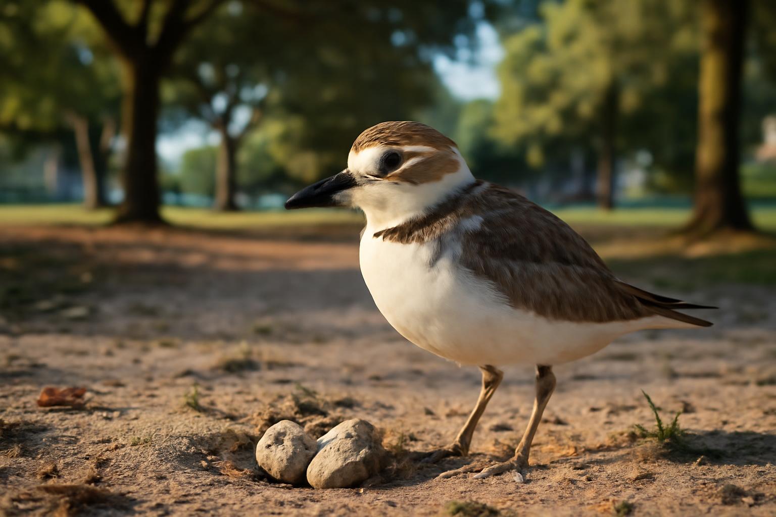 shorebird in natural habitat - AI generated illustration for article about Memorial Day Beach Nesting: How Human Disturbance Threatens Birds