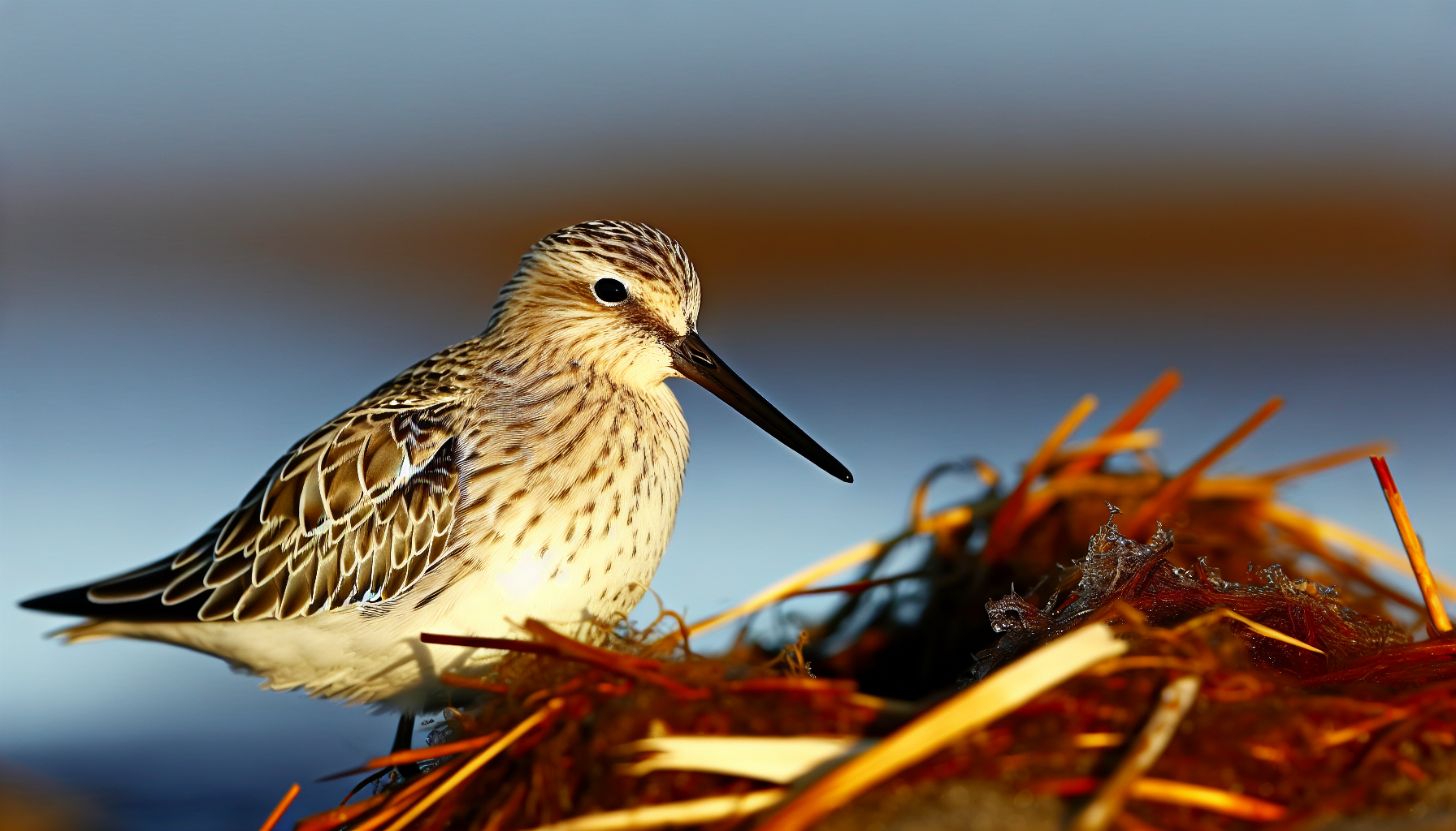 shorebird in natural habitat - AI generated illustration for article about Florida Beach Bird Photography: Ethical Nesting Season Techniques