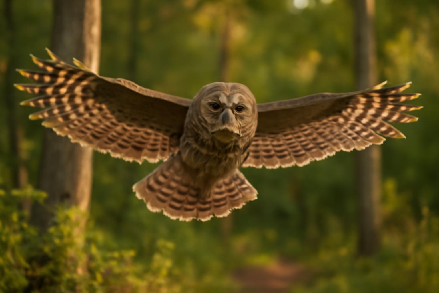 owl in natural habitat - AI generated illustration for article about Wood Duck vs Mallard vs Kingfisher: Complete Waterbird ID Guide