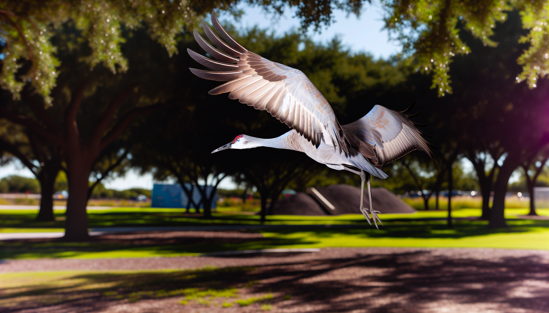 crane in natural habitat - AI generated illustration for article about Bird Sound Recording Guide: How to Capture Vocalizations in the Field