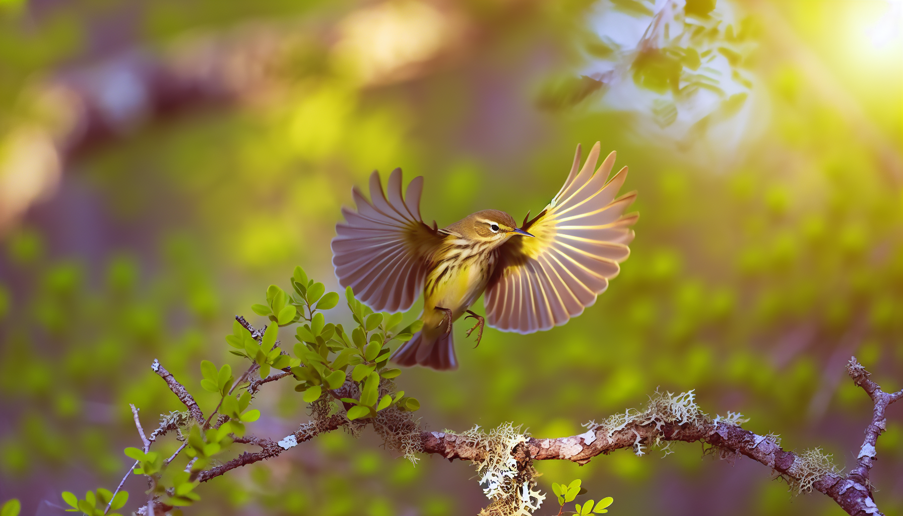 warbler in natural habitat - AI generated illustration for article about Colorado Water Crisis Threatens Bird Populations: American Dippers at Risk