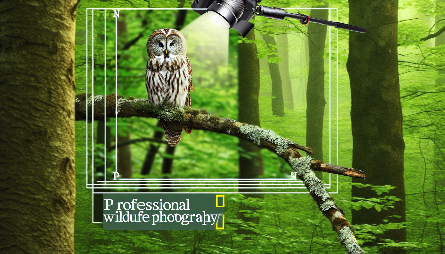 owl in natural habitat - AI generated illustration for article about How to Identify 3 Key Conservation Birds: Pileated Woodpecker, Great Horned Owl & Brown Pelican