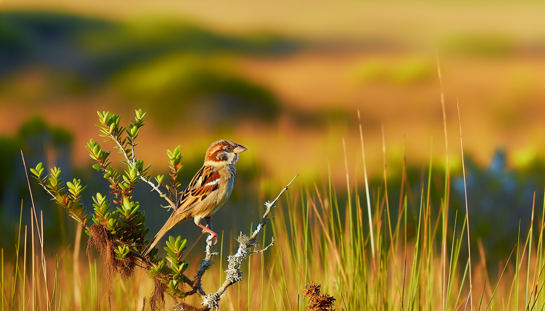 Bird in natural habitat - AI generated illustration for article about Prescribed Burns for Bird Conservation: How Fire Saves Florida Species