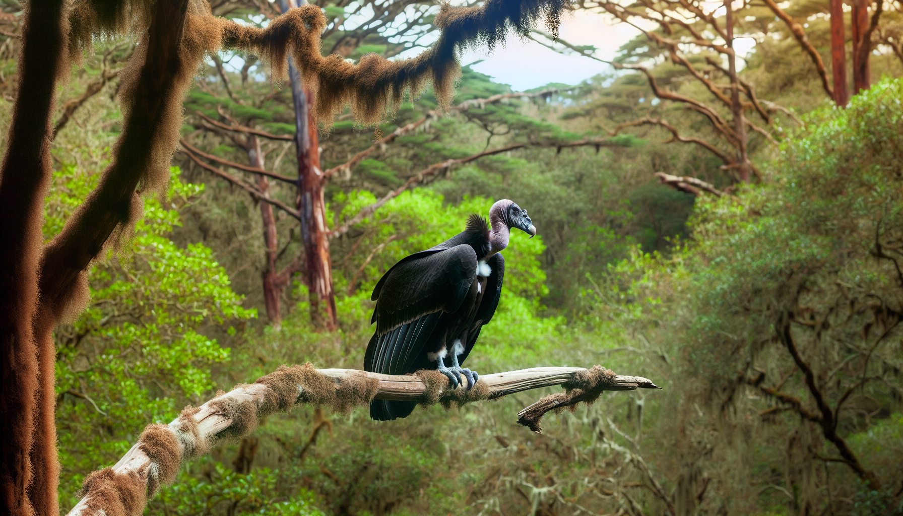 condor in natural habitat - AI generated illustration for article about Colorado River Crisis Threatens Critical Bird Habitats Across Seven States