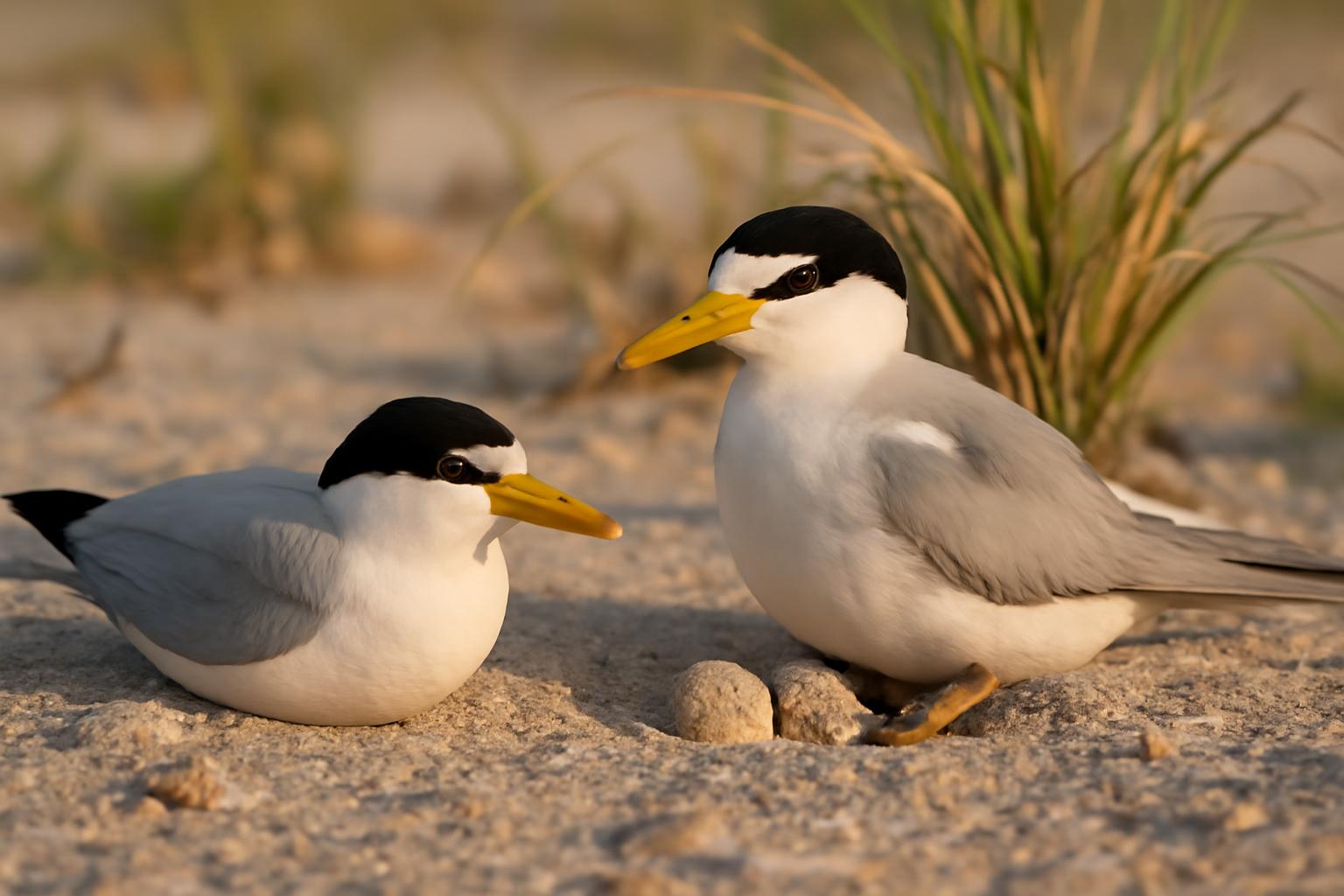 shorebird in natural habitat - AI generated illustration for article about Least Tern Decoy Research: 73% Colony Success Rate in Florida Study