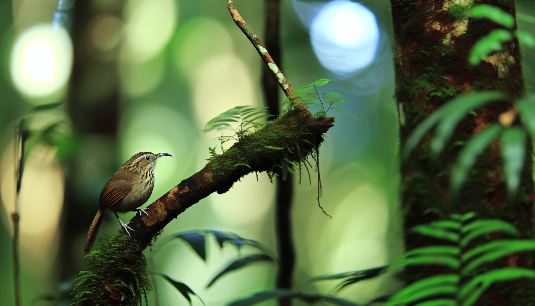 Bird in natural habitat - AI generated illustration for article about Wildlife Documentary Bird Filming: Expert ID Skills for Cinematography