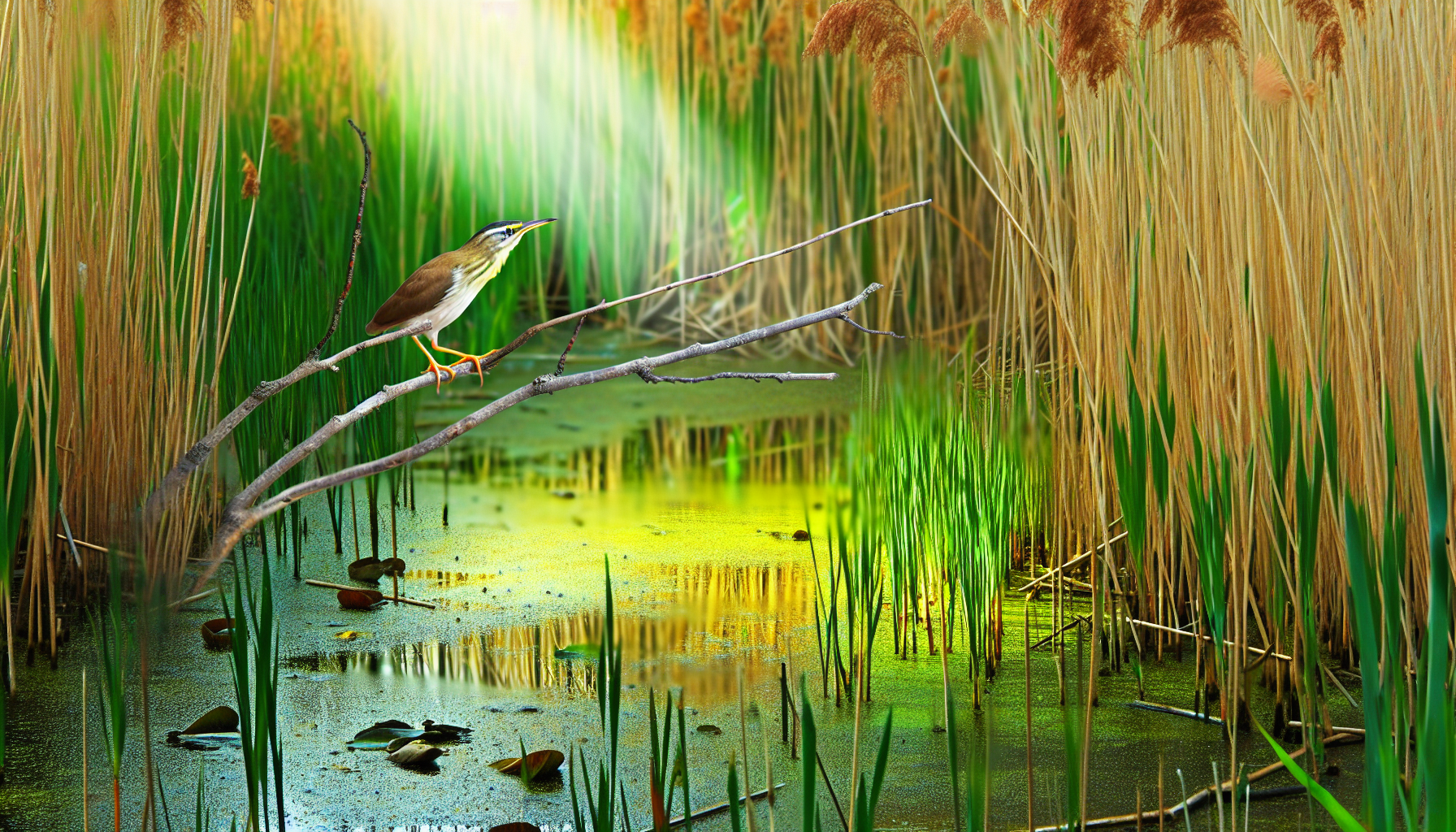 Bird in natural habitat - AI generated illustration for article about How Citizen Science Powers Merlin Bird ID Sound Recognition Technology