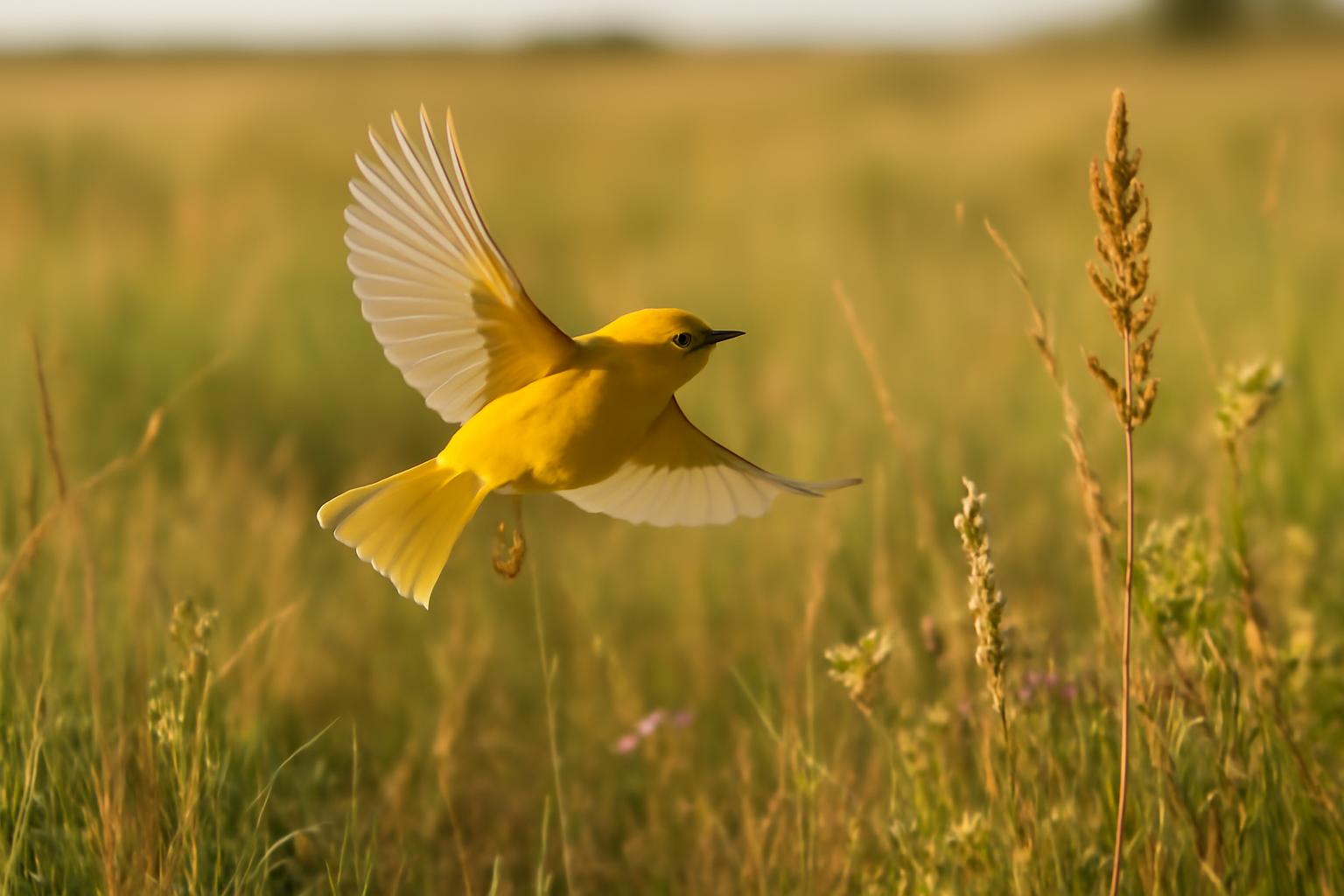 warbler in natural habitat - AI generated illustration for article about Why Prairie Centers Beat City Parks for Spring Bird Migration