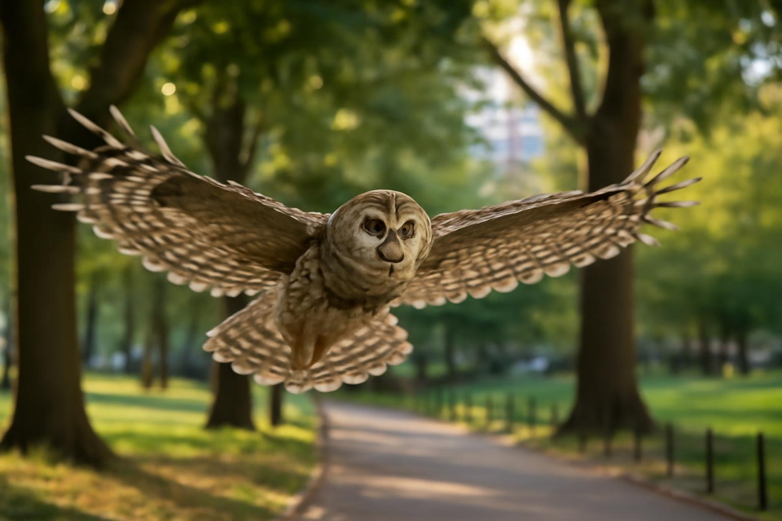 owl in natural habitat - AI generated illustration for article about Birds That Break the Rules: Ecology of the Unexpected
