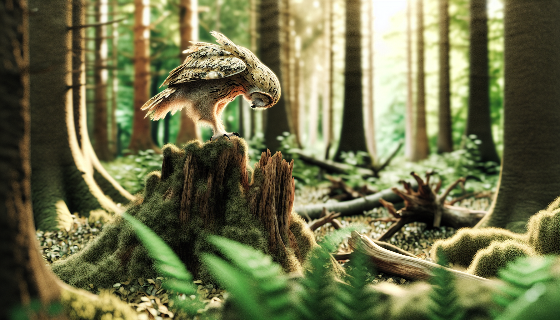 owl in natural habitat - AI generated illustration for article about Bird Behavior Photography: What Award-Winning Photos Reveal