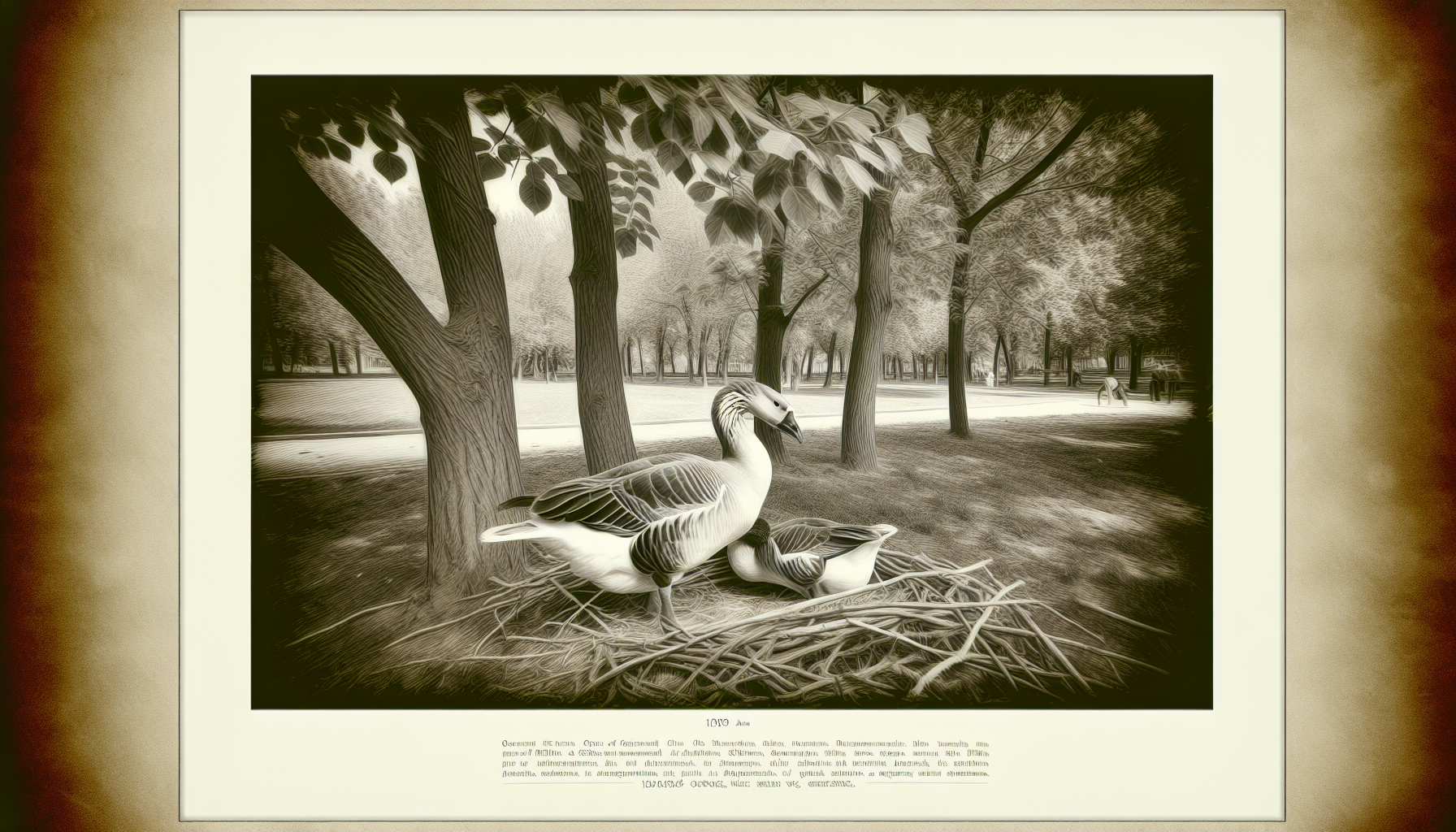 goose in natural habitat - AI generated illustration for article about How Habitat Loss Changes Bird Behavior: 4 Species Adaptation Strategies