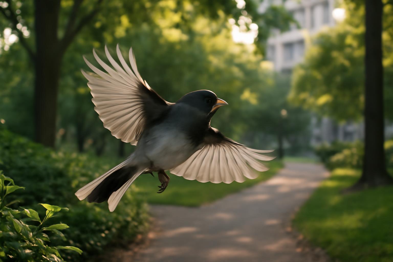 junco in natural habitat - AI generated illustration for article about Why Migrating Birds Are Stopping in Your City