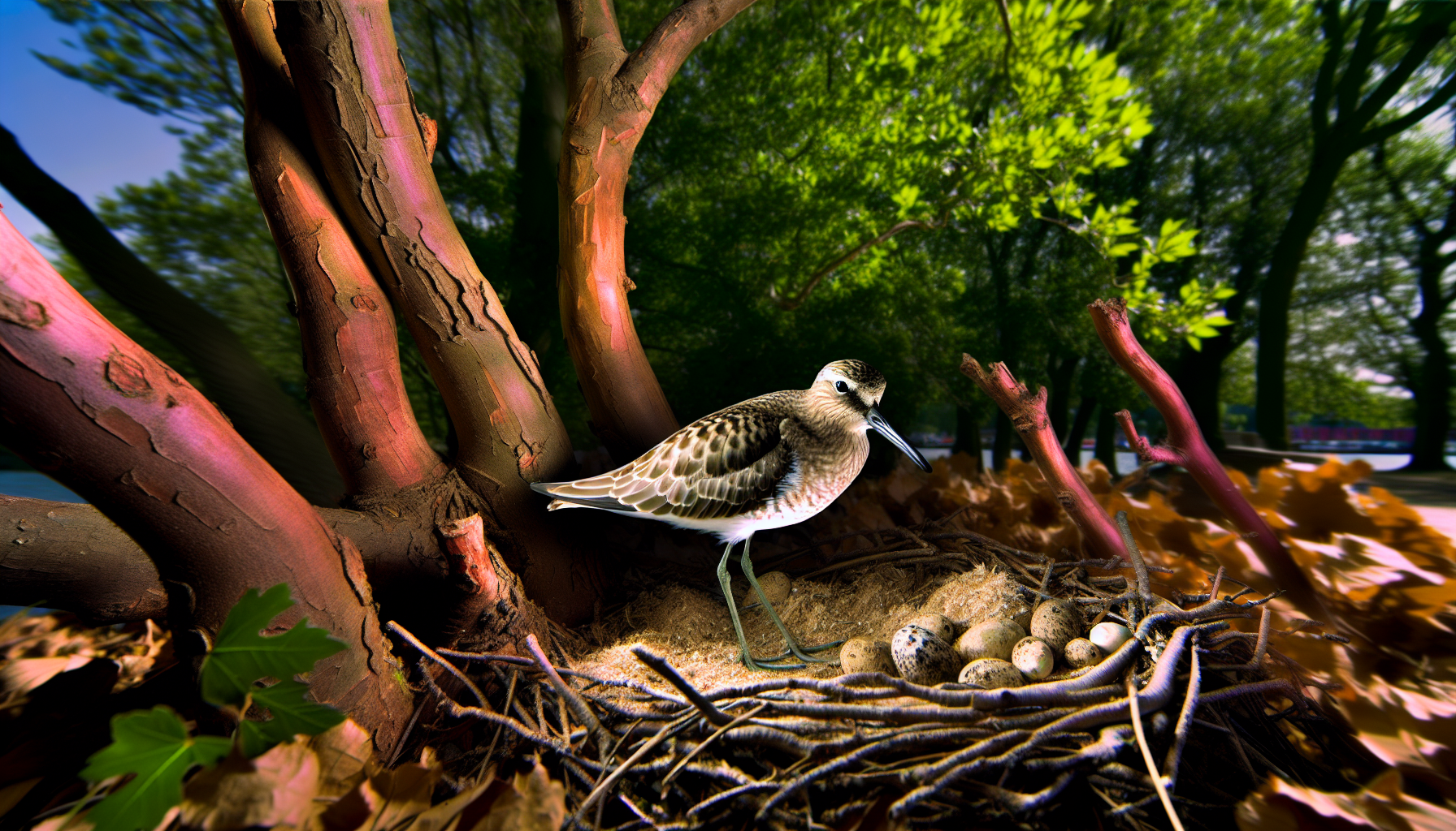 shorebird in natural habitat - AI generated illustration for article about Wilson's Plover Recovery: Urban Coastal Conservation Success Story