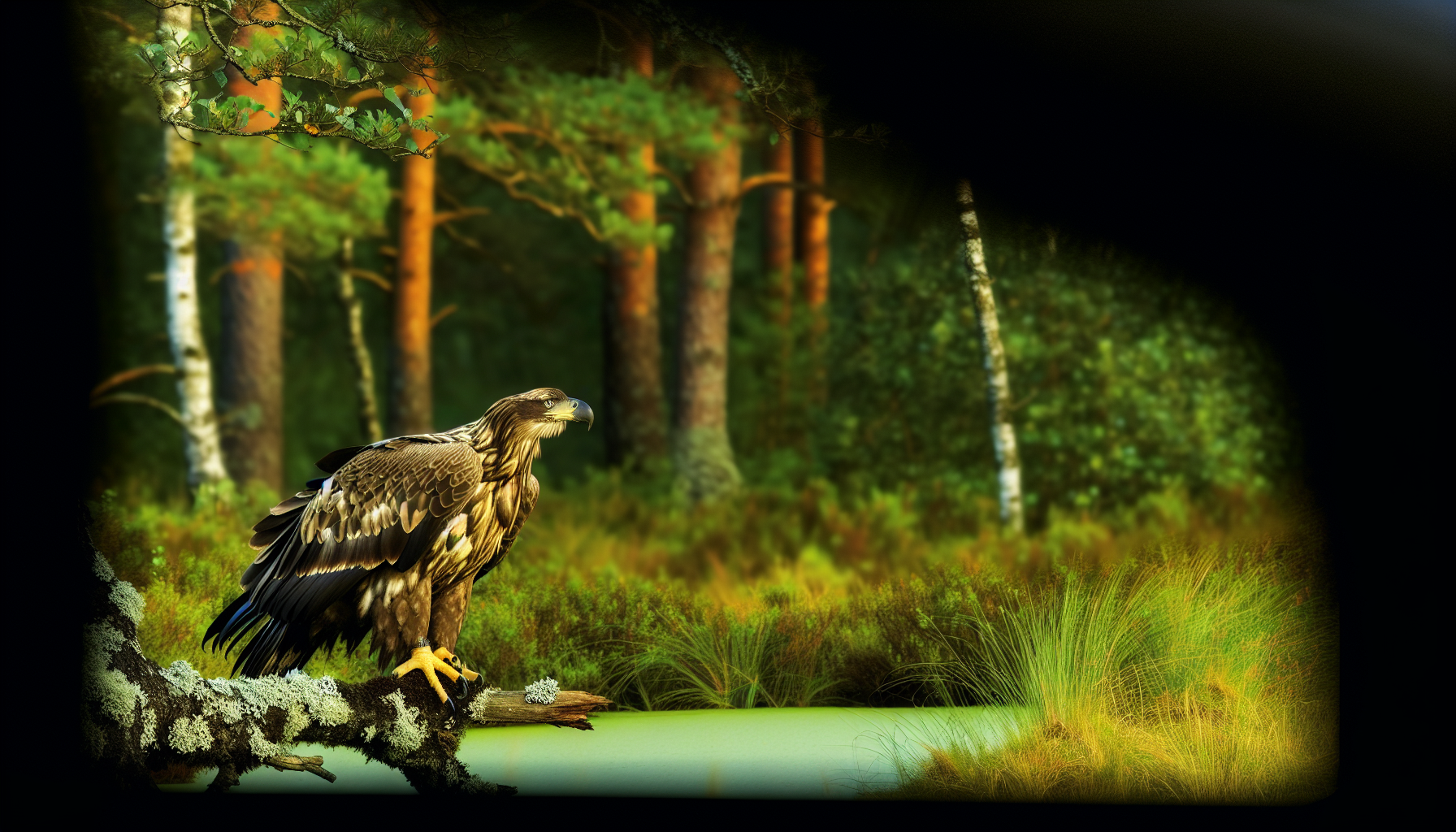 eagle in natural habitat - AI generated illustration for article about White Bird ID Challenge: Juvenile vs Adult Field Identification Guide