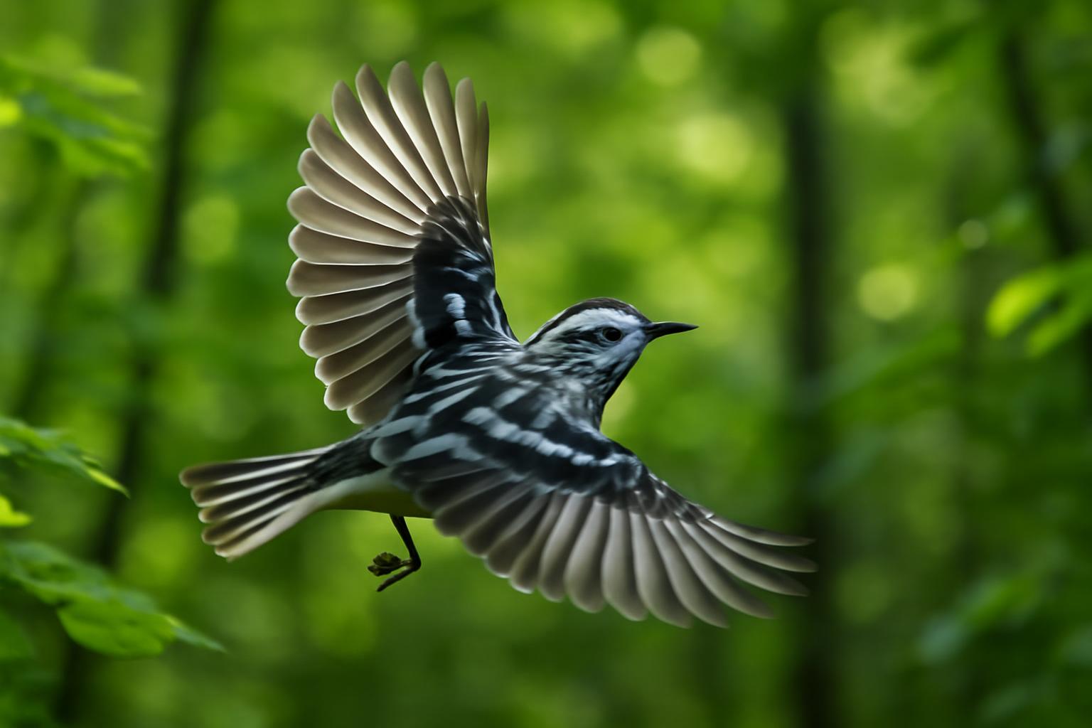 warbler in natural habitat - AI generated illustration for article about Three Birds Worth Knowing by Heart