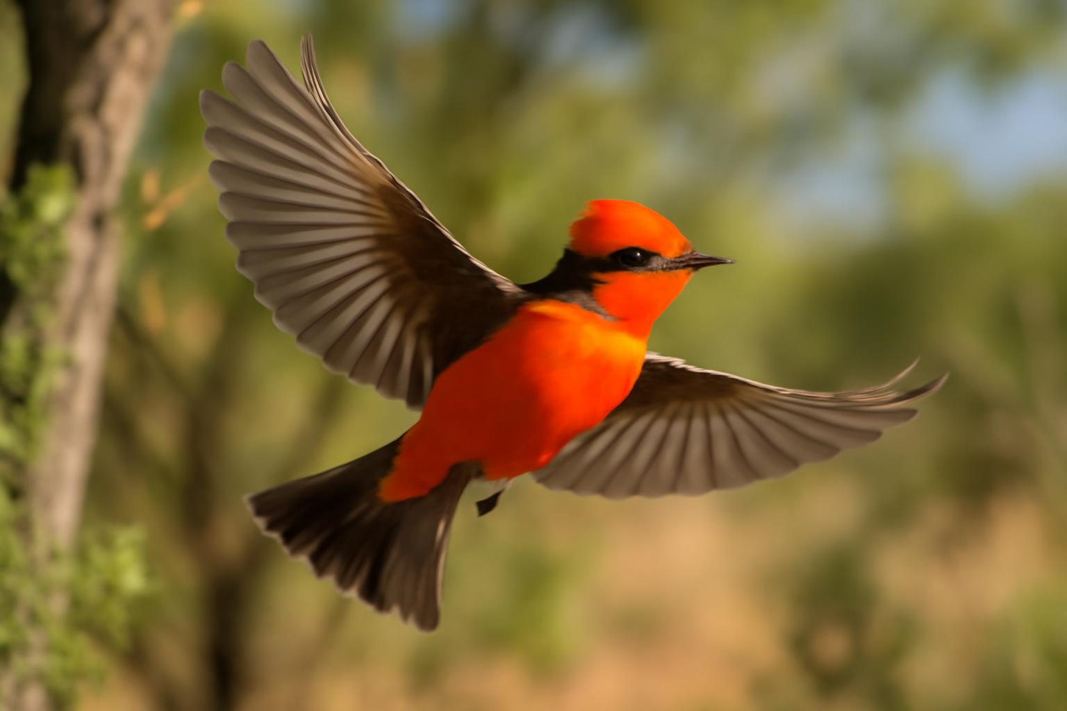 Bird in natural habitat - AI generated illustration for article about What Tracking Data Reveals About Migratory Behavior