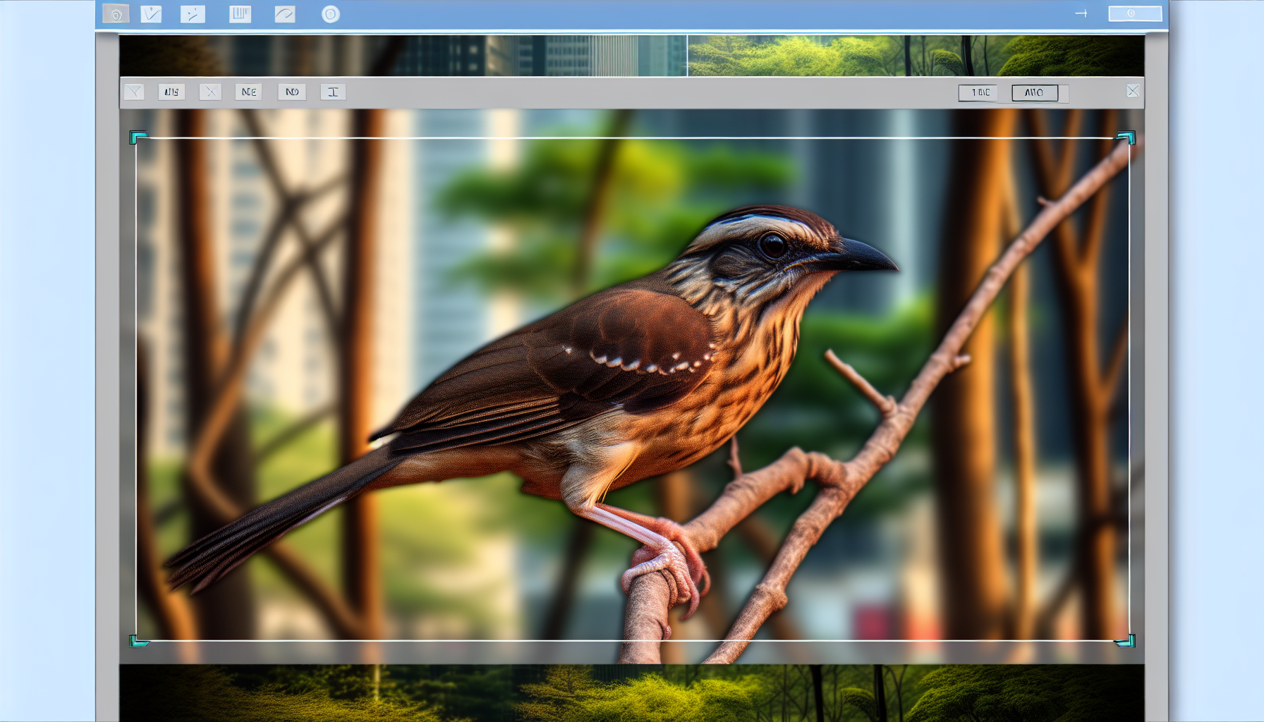 Bird in natural habitat - AI generated illustration for article about Lincoln's Christmas Bird Count: Urban Birding & Citizen Science Success