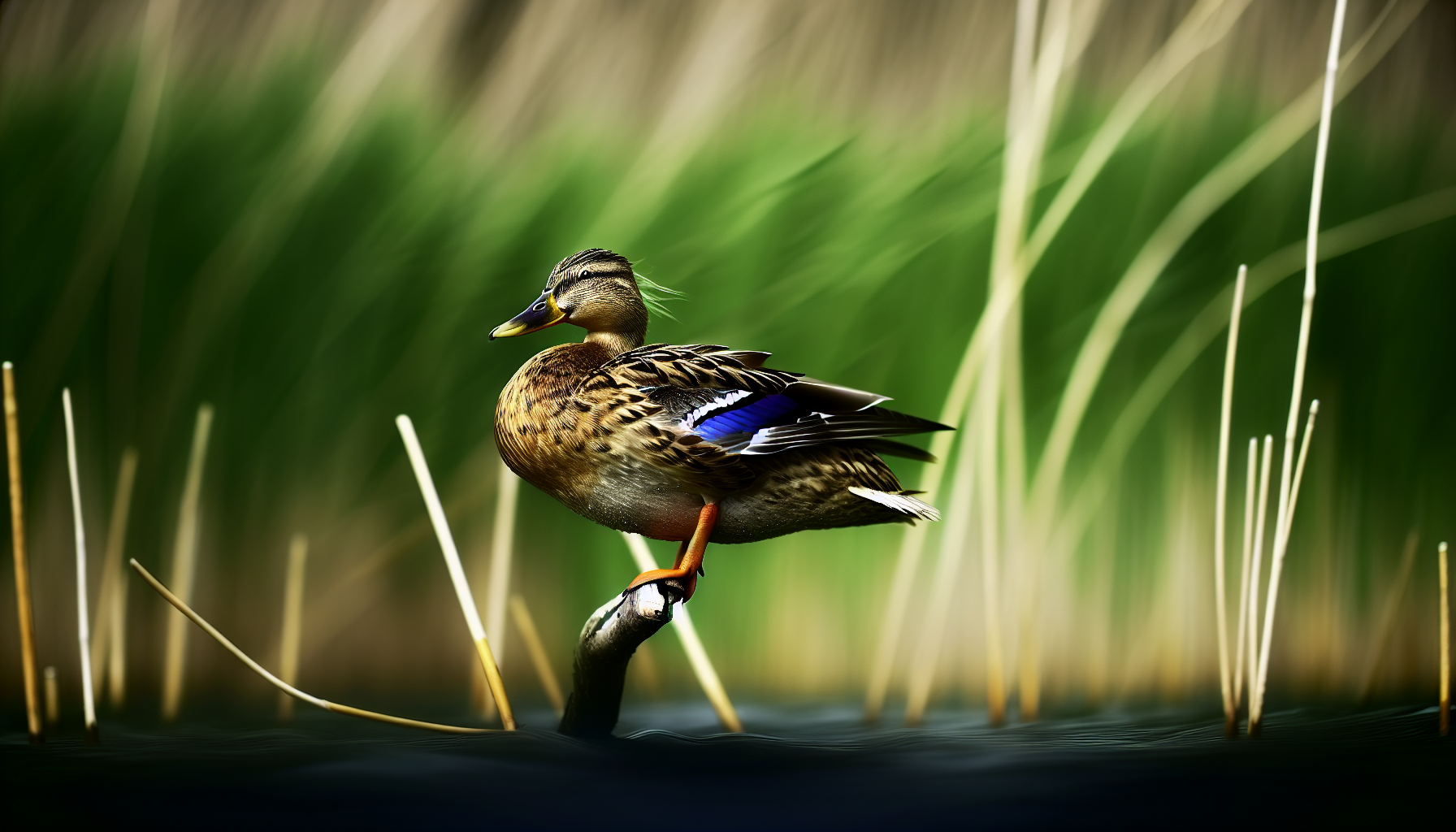 duck in natural habitat - AI generated illustration for article about Maryland Bird Conservation Funding Survives $1.5B Budget Crisis