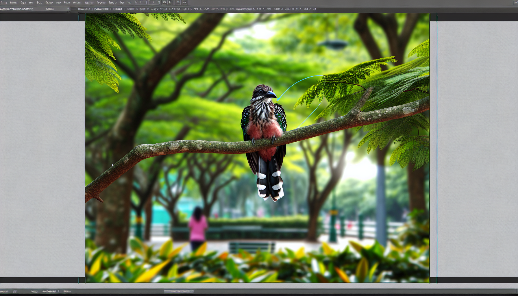 Bird in natural habitat - AI generated illustration for article about Great Backyard Bird Count: Citizen Science for Urban Birders