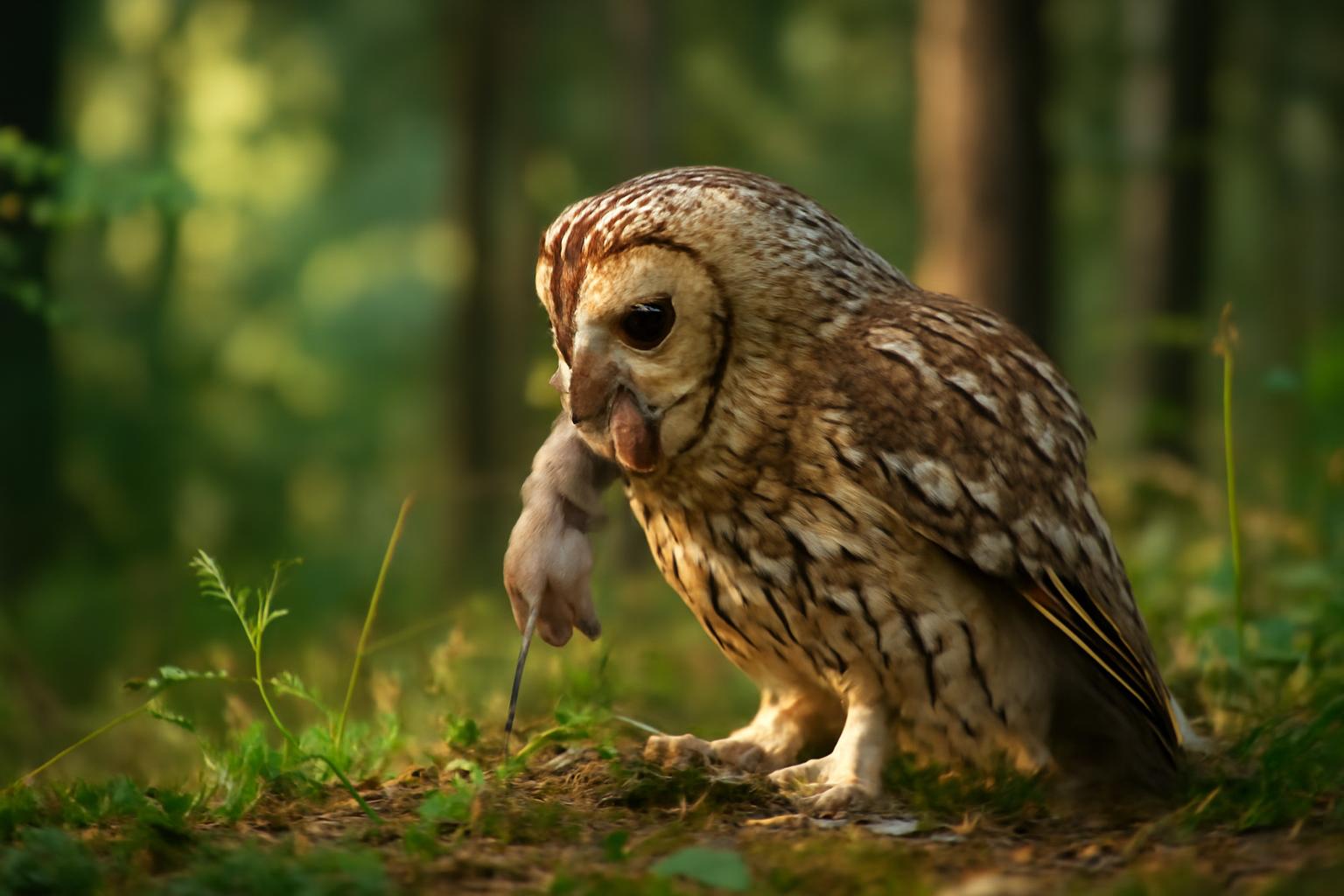 owl in natural habitat - AI generated illustration for article about Birds in Indigenous Folklore: What Myth Reveals About Real Behavior