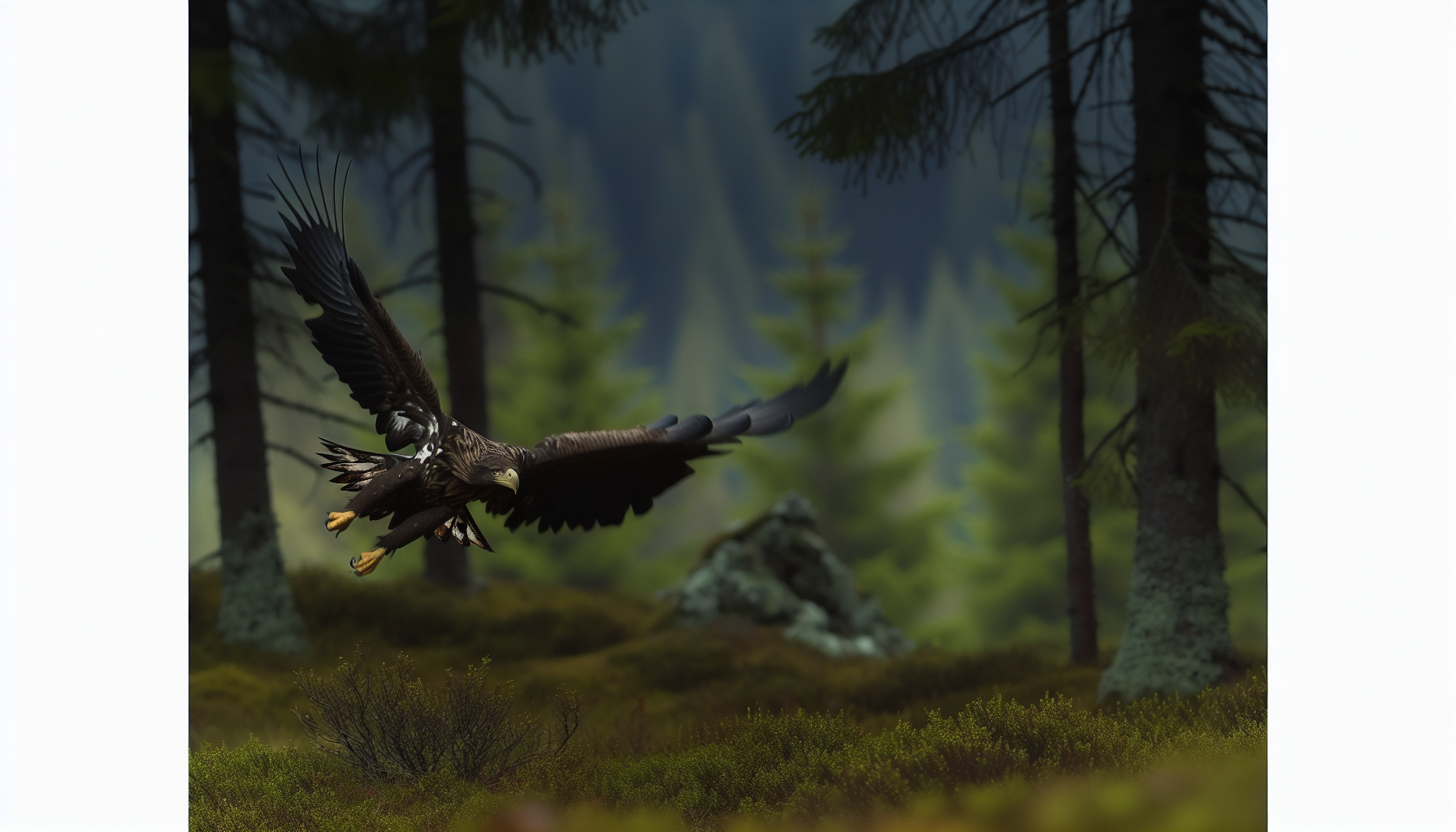 eagle in natural habitat - AI generated illustration for article about Bird Behavior Photography: Reading Wildlife Body Language & Signals