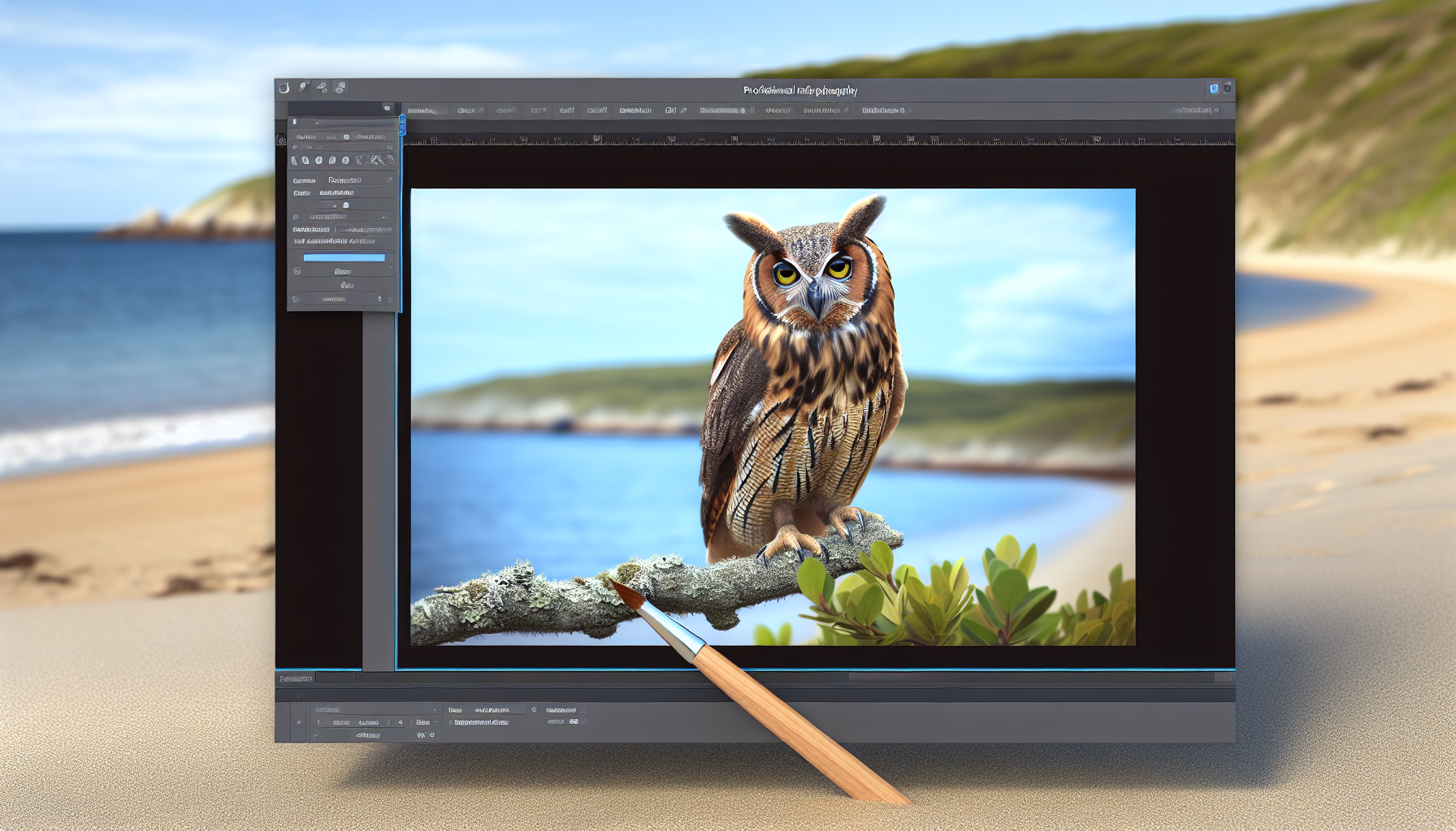 owl in natural habitat - AI generated illustration for article about Oil Spill Bird ID Guide: Identifying Vulnerable Coastal & Urban Species
