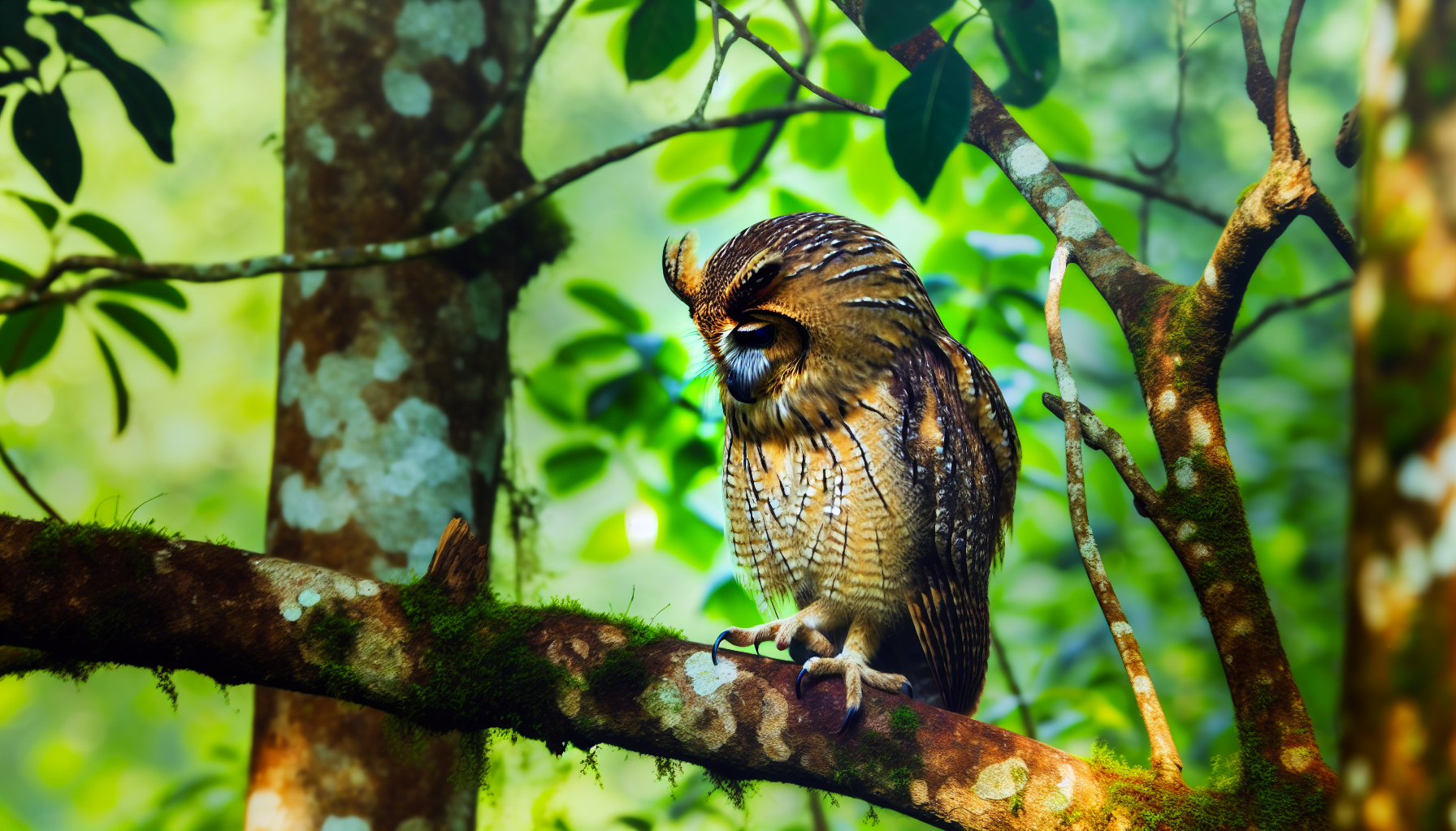 owl in natural habitat - AI generated illustration for article about How Birds Survive Winter Cold: Countercurrent Heat Exchange Explained