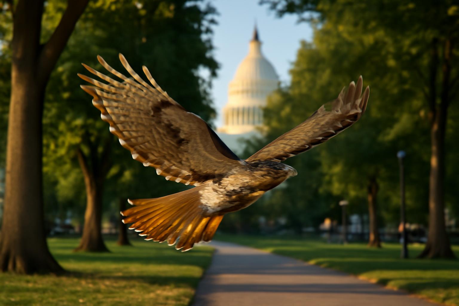 hawk in natural habitat - AI generated illustration for article about How California's Birds Connect Desert, Coast & Capitol