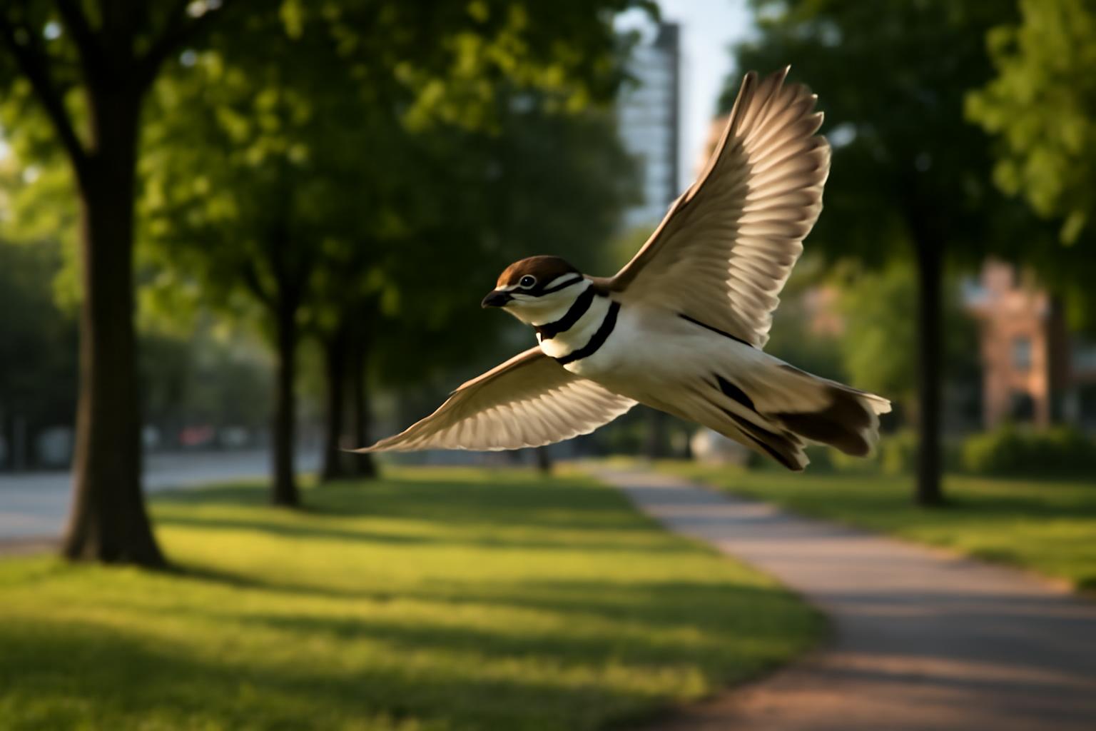 Bird in natural habitat - AI generated illustration for article about How Urban Birds Navigate Cities: Navigation Secrets Revealed
