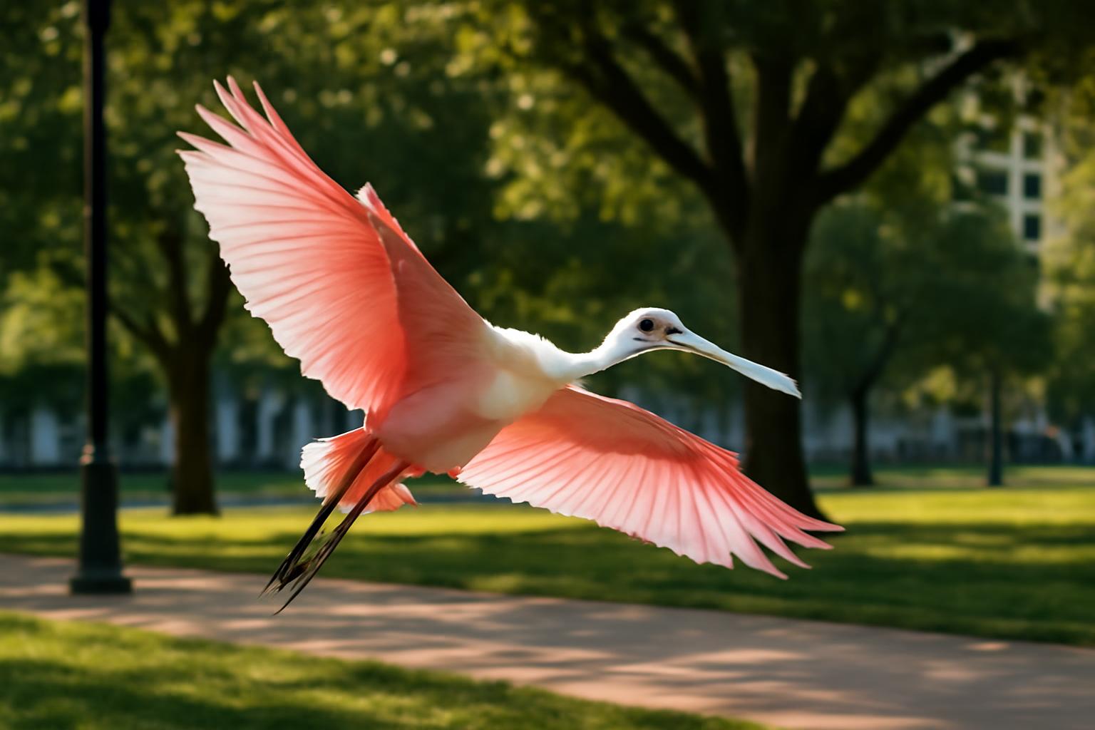 Bird in natural habitat - AI generated illustration for article about Spoonbills, Doves, and the Science of Inclusive Birding