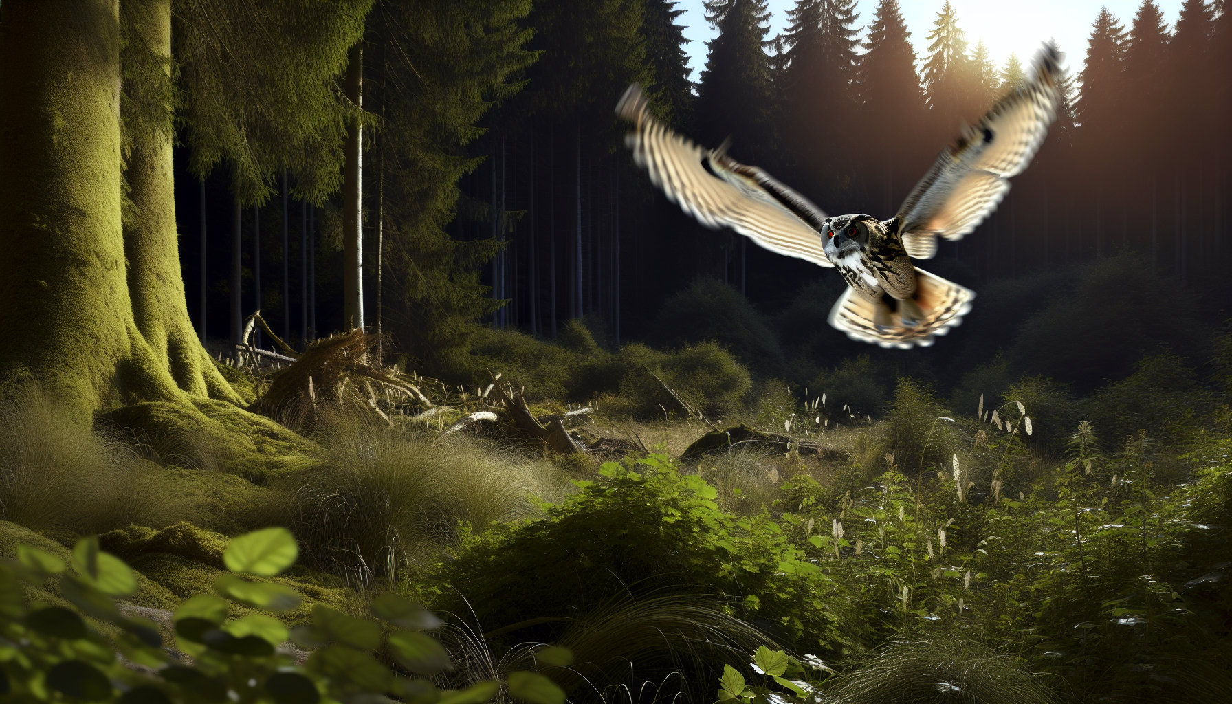 owl in natural habitat - AI generated illustration for article about Snow Goose Migration Timing Shifts: Climate Change Impact on Arctic Birds