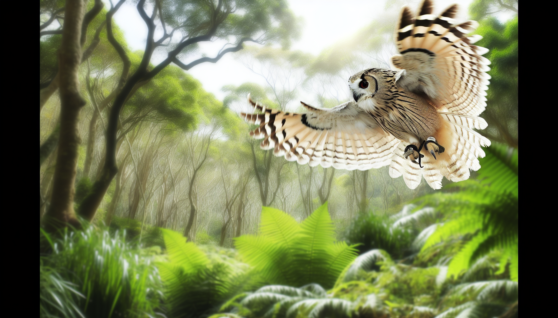 owl in natural habitat - AI generated illustration for article about Wood Duck vs Anna's Hummingbird Migration: Patterns & Adaptations