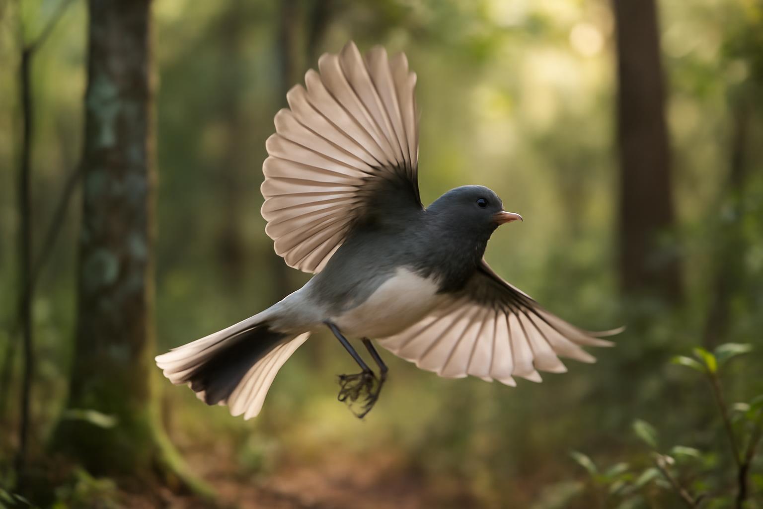 junco in natural habitat - AI generated illustration for article about Birds as Ecosystem Gauges: Reading River Health Through Migration