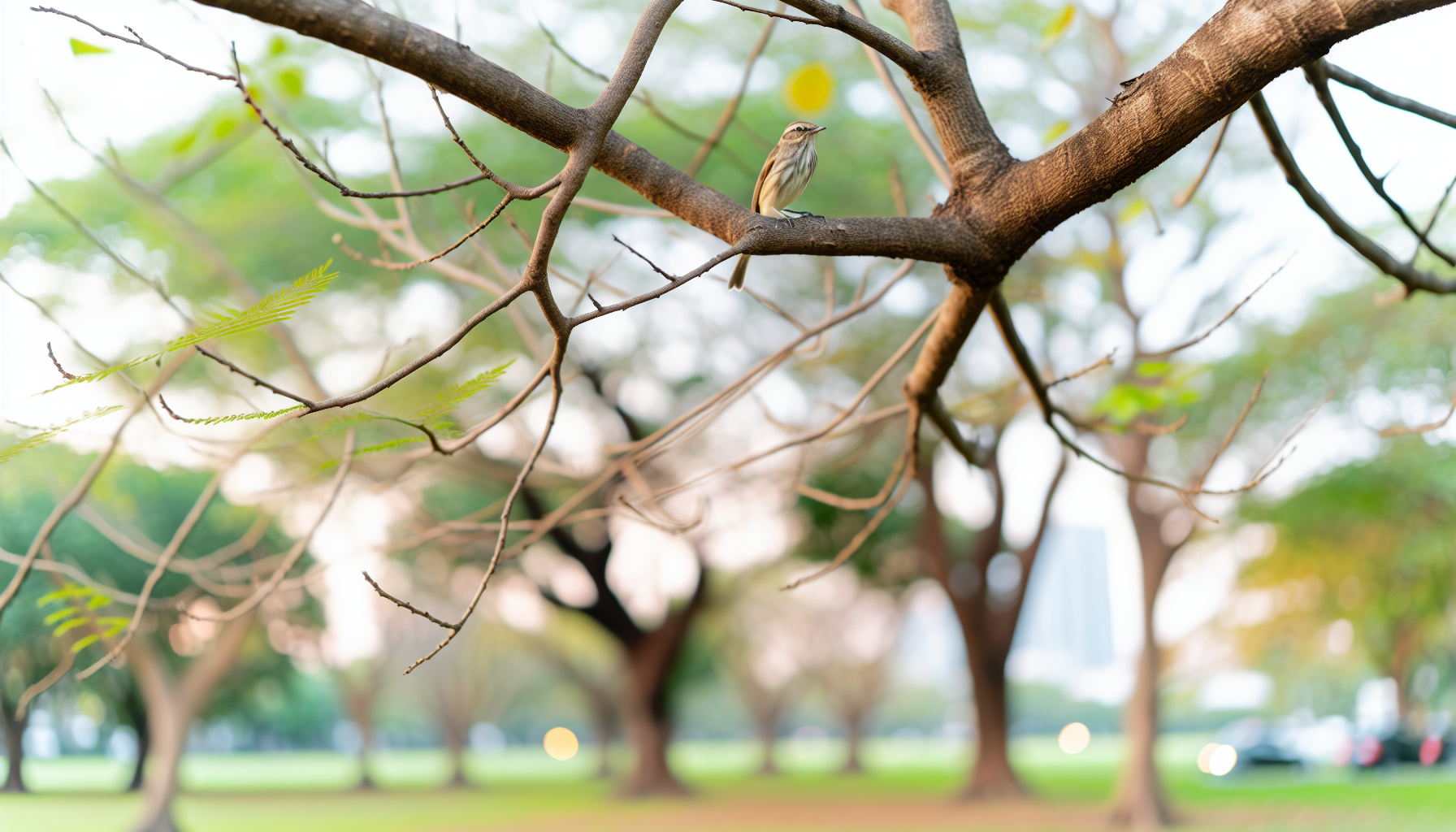 songbird in natural habitat - AI generated illustration for article about Bird Feeders and Avian Flu: Urban Birding Safety Guide for H5N1